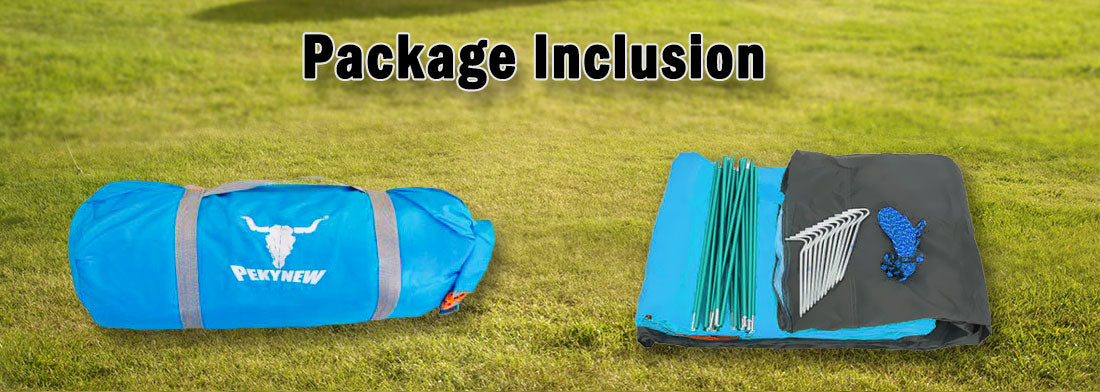 2 Person Lightweight Hiking Tent, Dual Door with Aluminium Poles, Blue