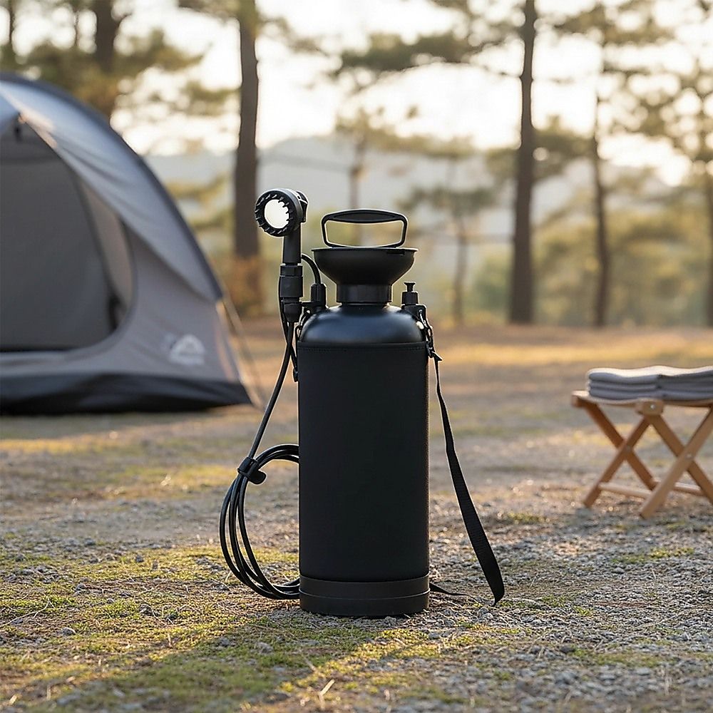 Portable 12L Camping Shower - 10 Spray Modes & Lock Switch