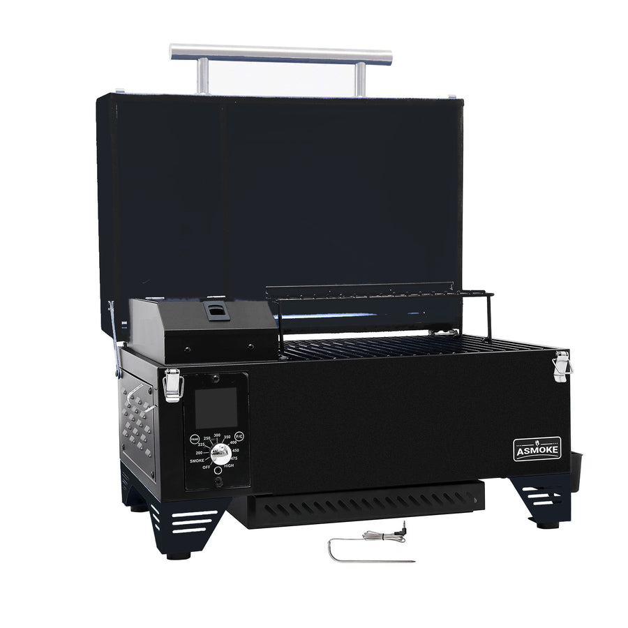 ASMOKE AS350 Portable Wood Pellet Grill and Smoker, Cyder Black