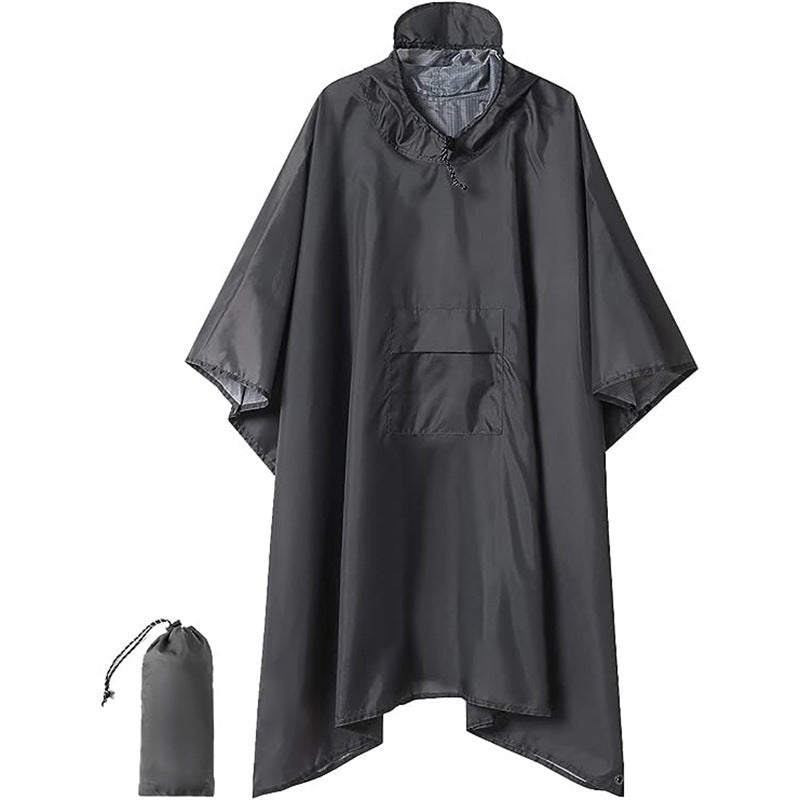3-in-1 Waterproof Rain Poncho & Emergency Shelter, Grey