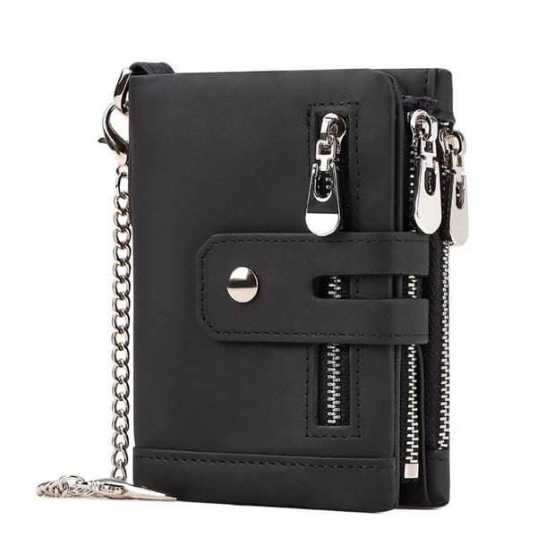 Black Genuine Leather RFID Blocking Wallet