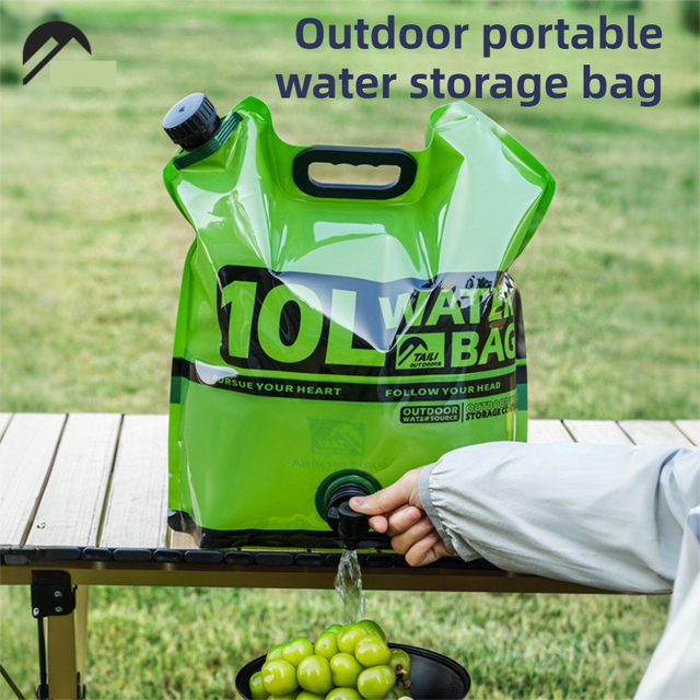 Collapsible Outdoor Water Storage Bag with Tap - 10L