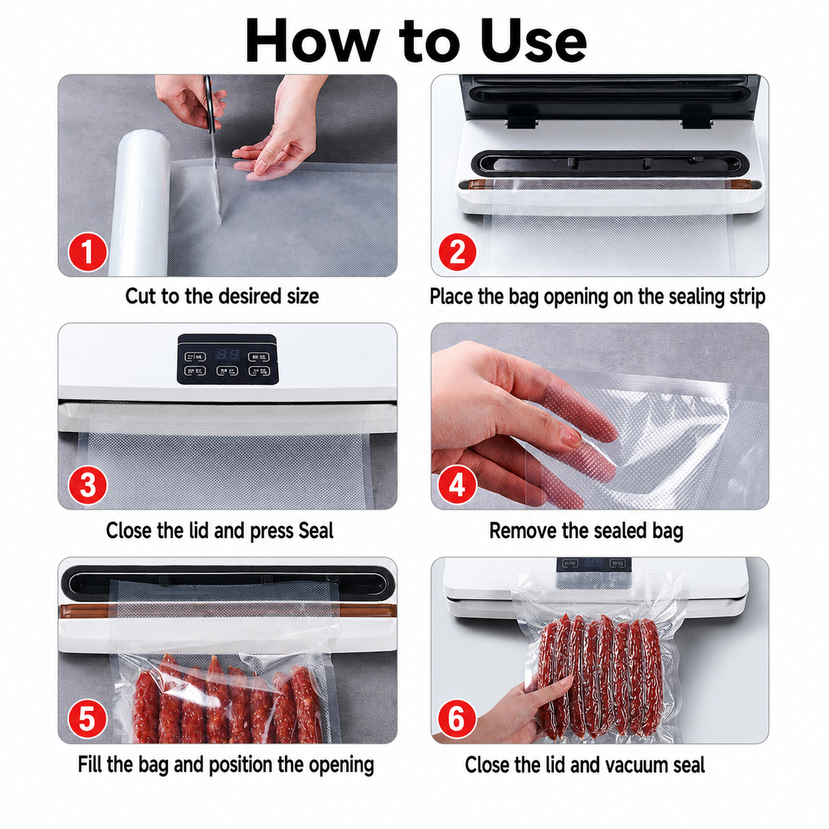 Embossed Vacuum Sealer Bag Rolls, 2 Pack, 12cm x 5m