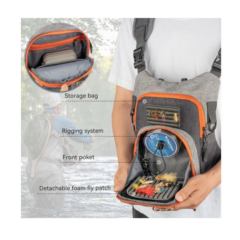 Lightweight Fly Fishing Chest Pack, 28 x 33 cm