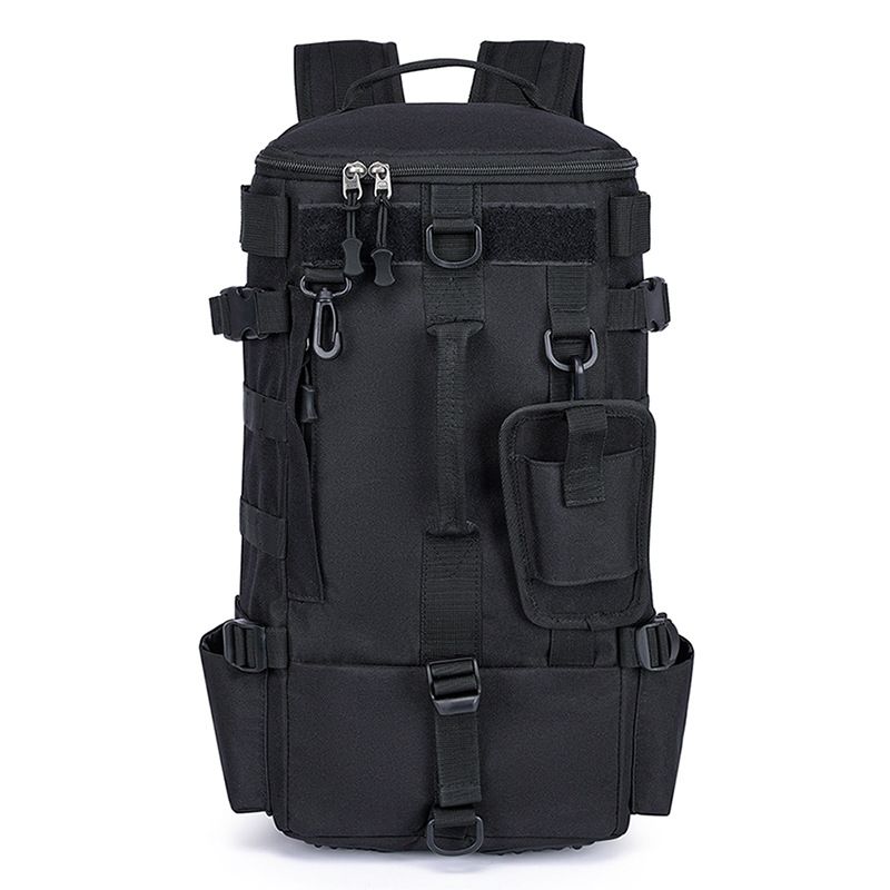 Fishing Tackle Backpack with Rod Holders, Black