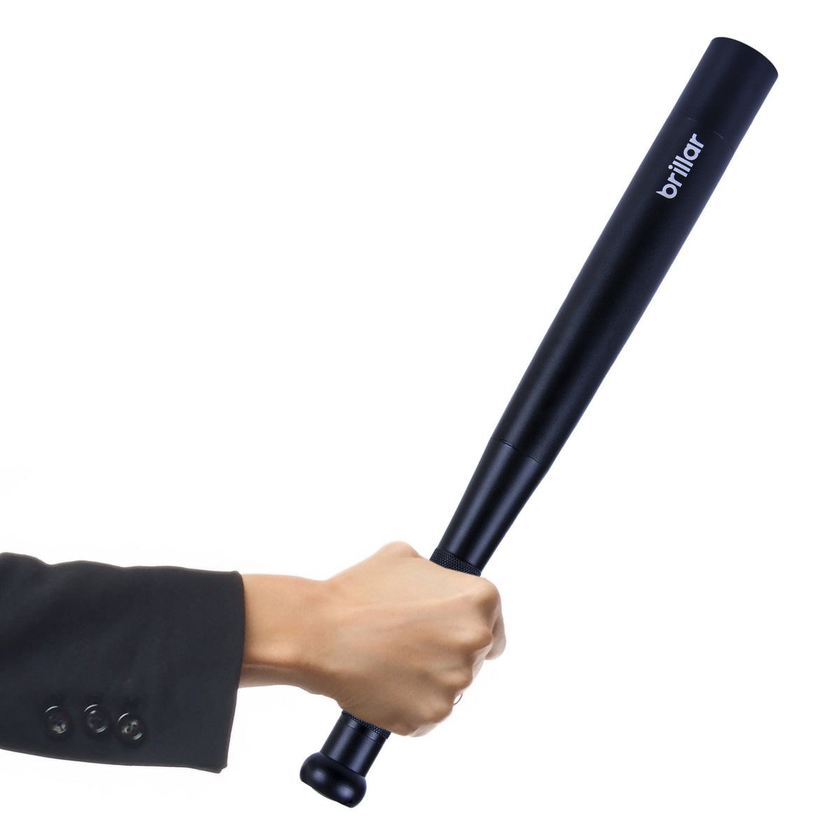 Brillar Aluminium Long Torch, 35cm, Black