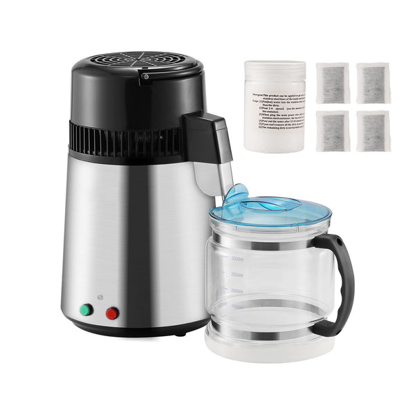 4L Water Distiller, 750W, Stainless Steel Interior, Silver