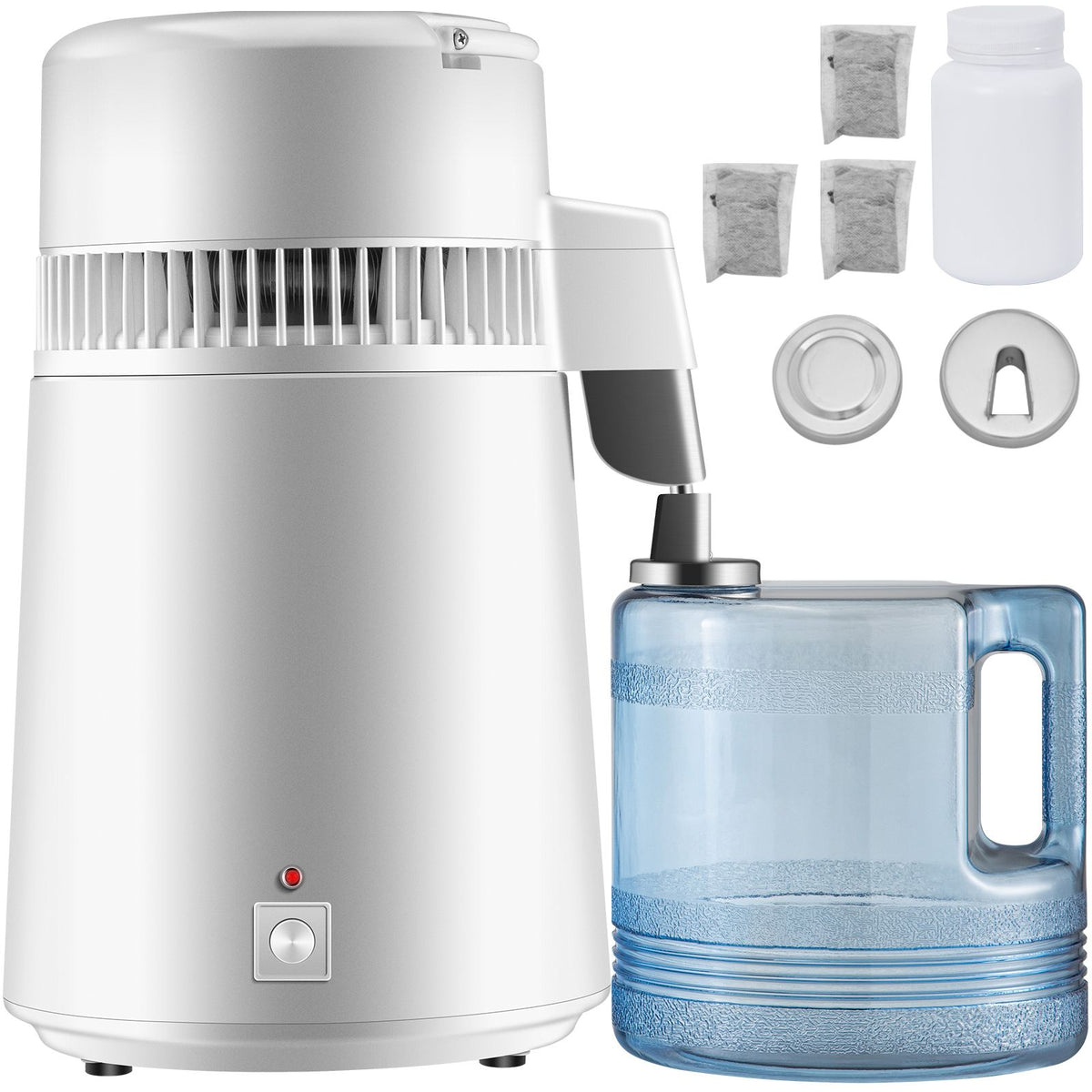 4L Water Distiller with Collection Bottle, 750W, Stainless Steel Interior