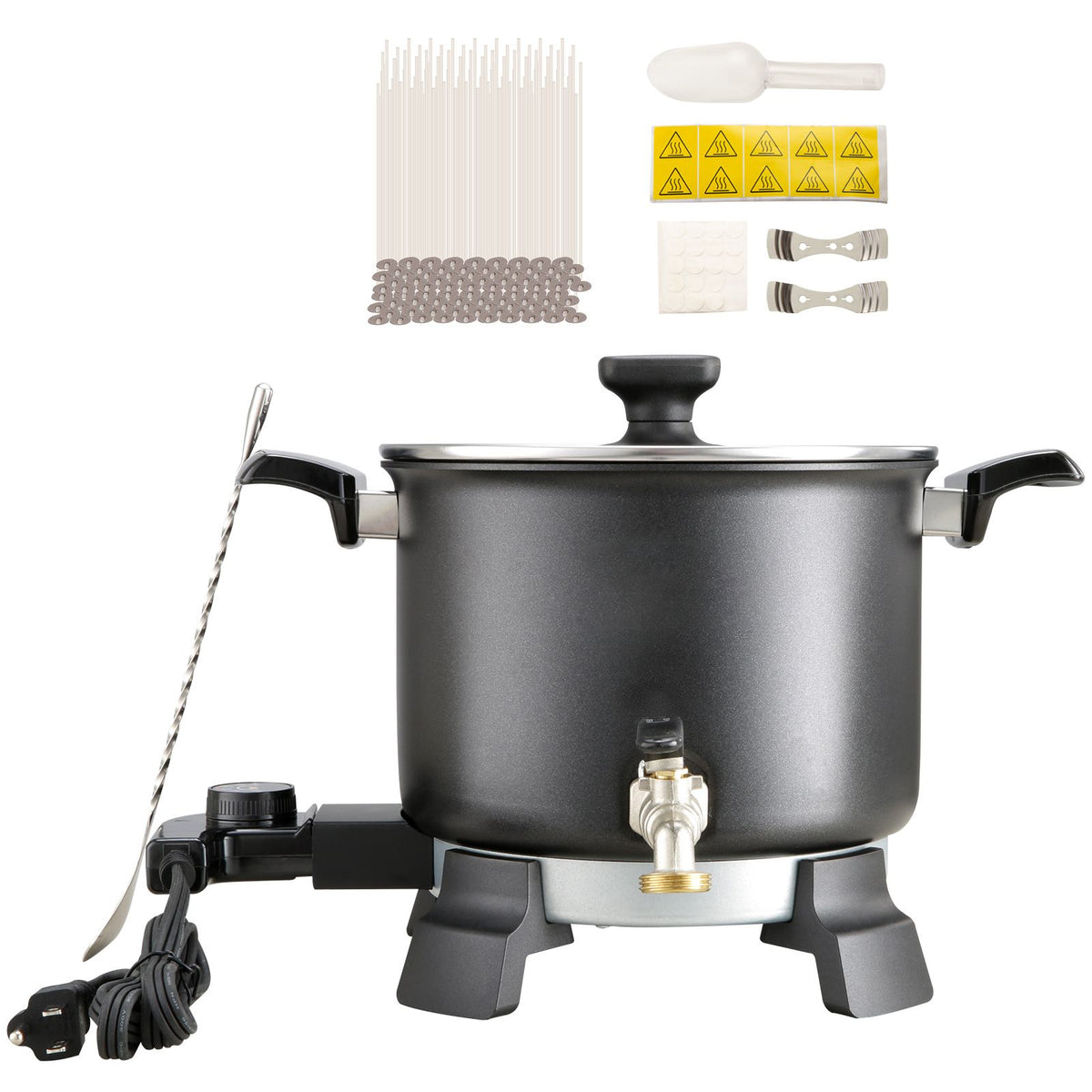 Electric Wax Melter with Pour Spout and Accessories, 5L, 1200W