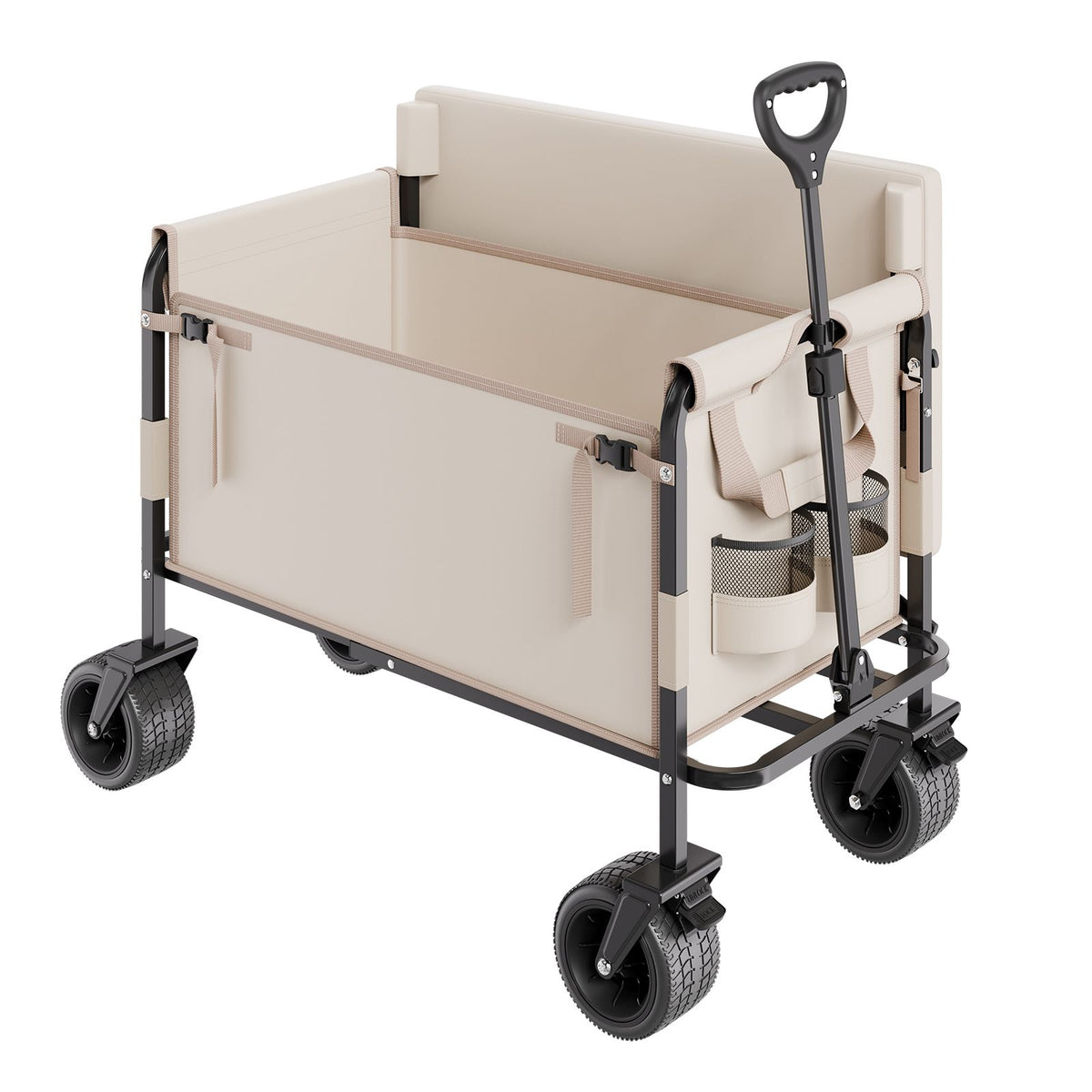 Collapsible Folding Wagon, Converts to Bench Seat, 250kg Load, 220L