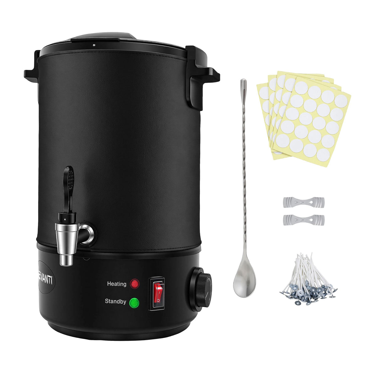 Devanti Electric Wax Melter with Tap, 6L, Black