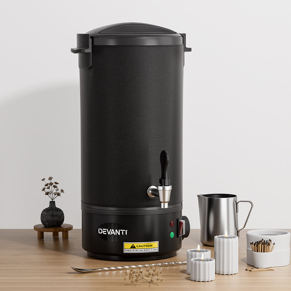 Devanti Electric Wax Melter with Pour Spout, 10L, Black