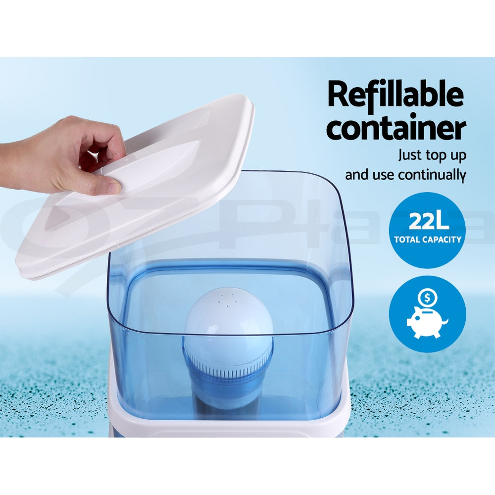 Devanti 22L Water Filter Bottle with 7-Stage Filter, for Top-Loading Dispensers