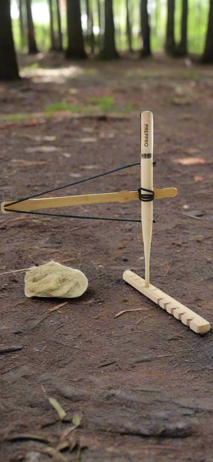 PrepPro Bow Drill Fire Starter Kit – Master Ancient Fire-Making Skills - PrepPro Australia