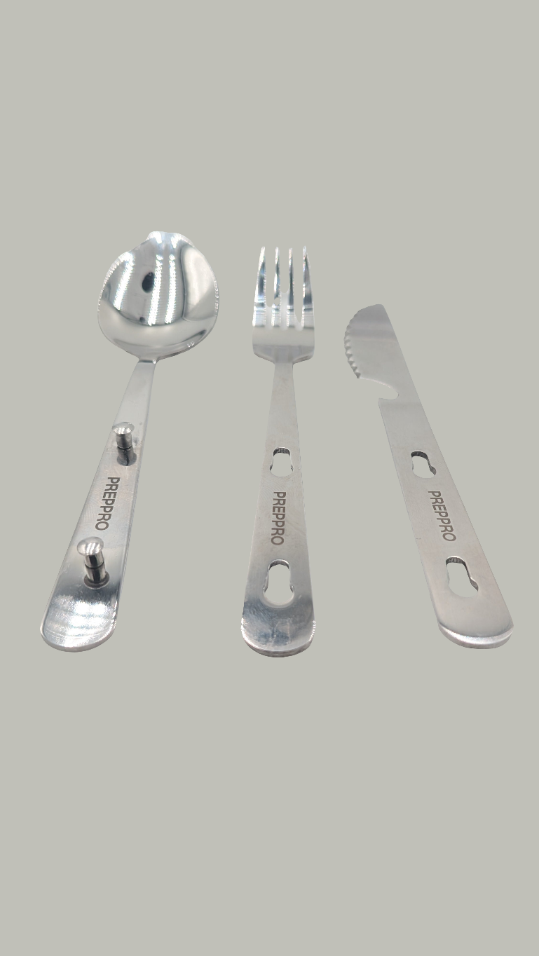 PrepPro Stainless Steel Camping Cutlery Set – Durable, Compact & Ready for Any Adventure - PrepPro Australia