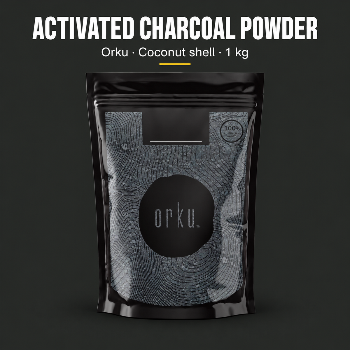 Orku Activated Charcoal Powder, Coconut Shell, 1kg
