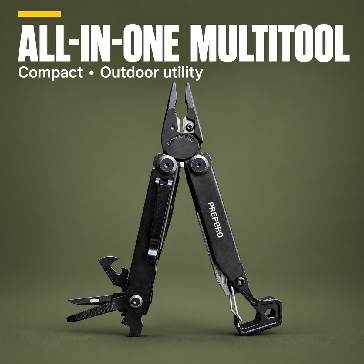 All‑in‑One Tactical Multitool – Compact Outdoor Utility