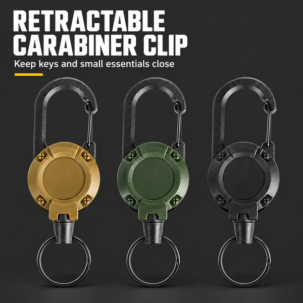 Retractable Carabiner Clip – Quick‑Lock Gear Holder | PrepPro