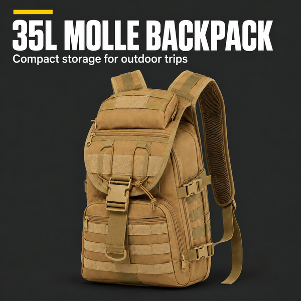 35L MOLLE Backpack – Rugged Daypack | PrepPro
