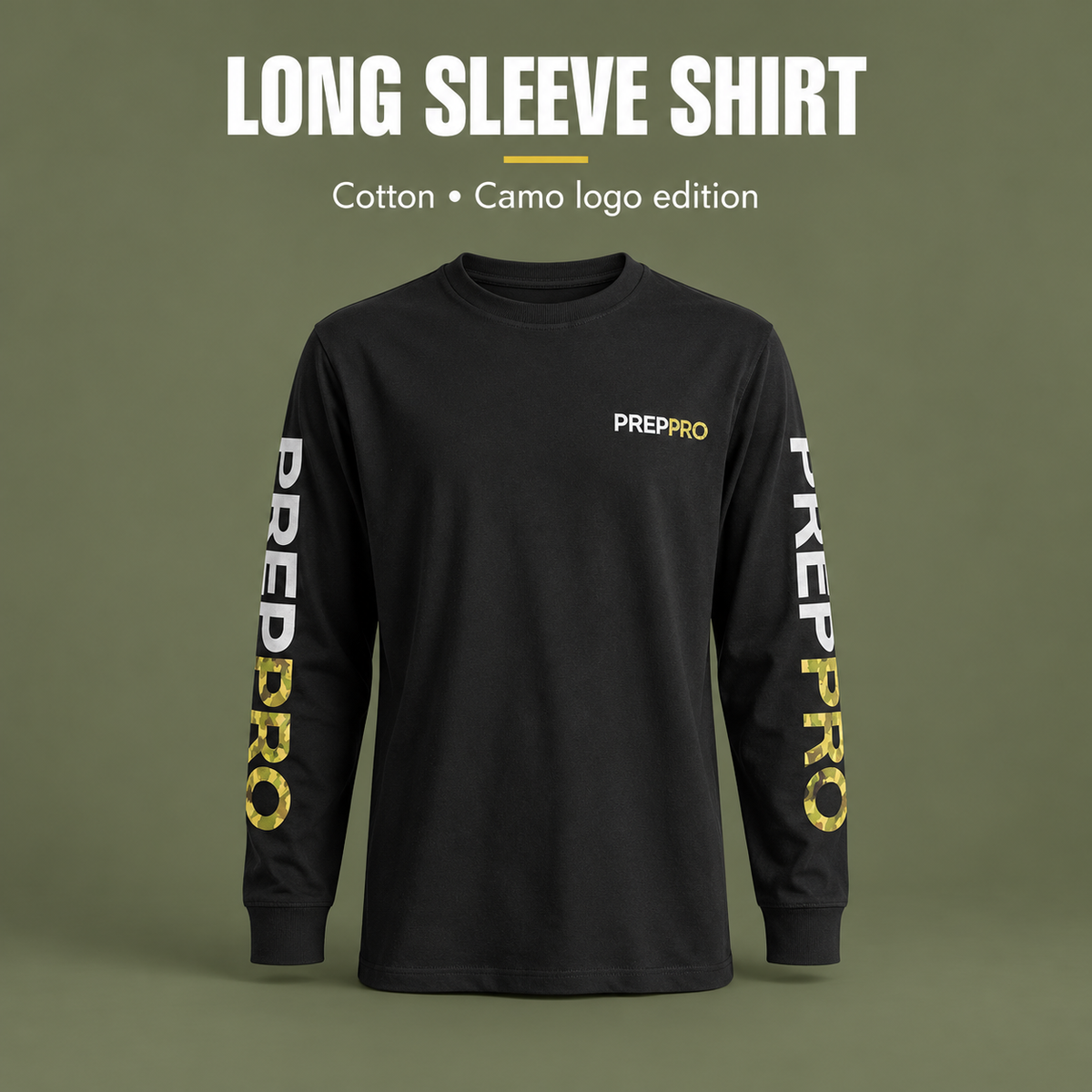 Long Sleeve Shirt – Camo Logo Edition — product overview