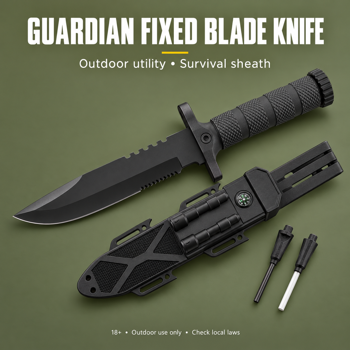 Guardian Fixed Blade Utility Knife – Outdoor Companion