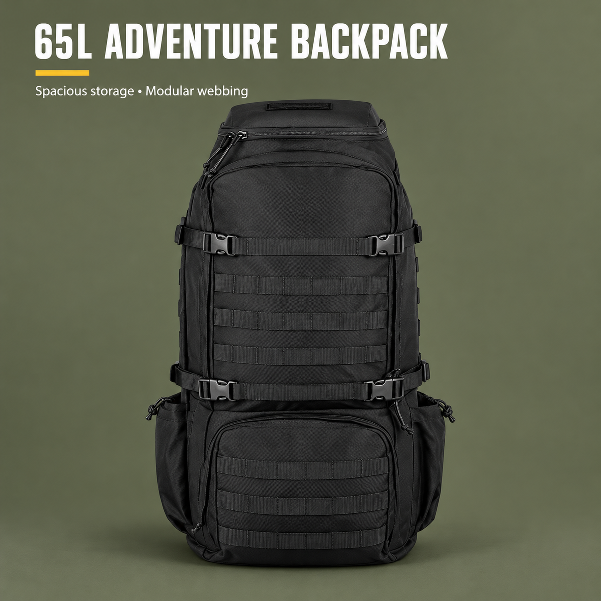 65L Backpack – Rugged Adventure Pack — product overview