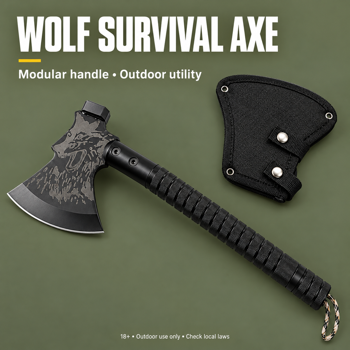 Wolf Survival Axe – Rugged Outdoor Tool
