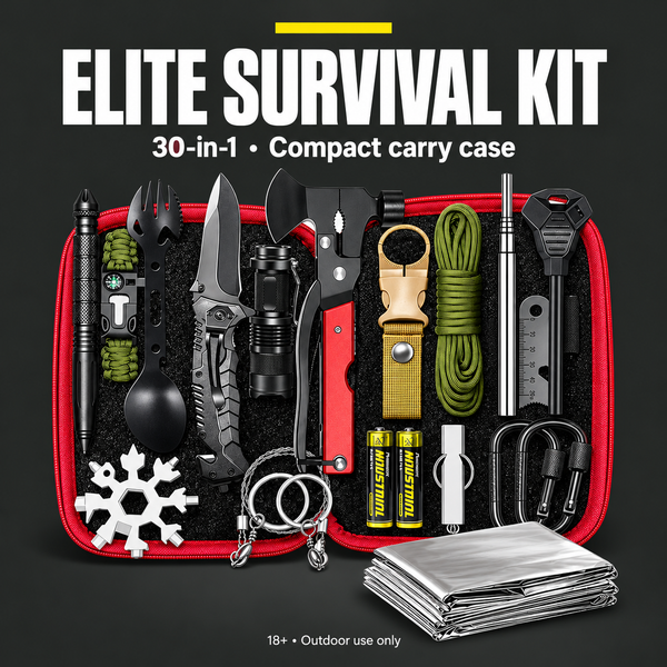 PrepPro Elite 30‑in‑1 Survival Kit – Compact Multi‑Tool Set