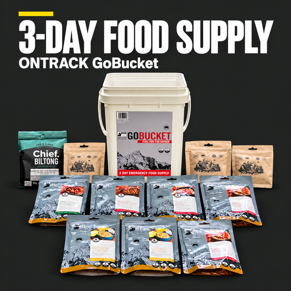 GoBucket 3‑Day Emergency Food Supply Kit – Gourmet Rations