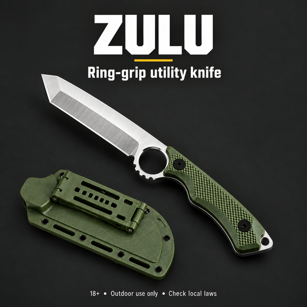 Ring‑Grip Fixed Blade Utility Knife – Zulu | PrepPro