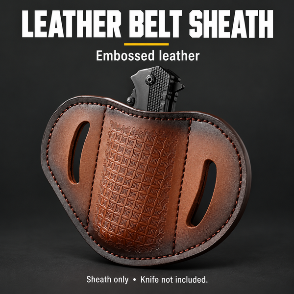 Premium Leather Knife Belt Sheath | PrepPro