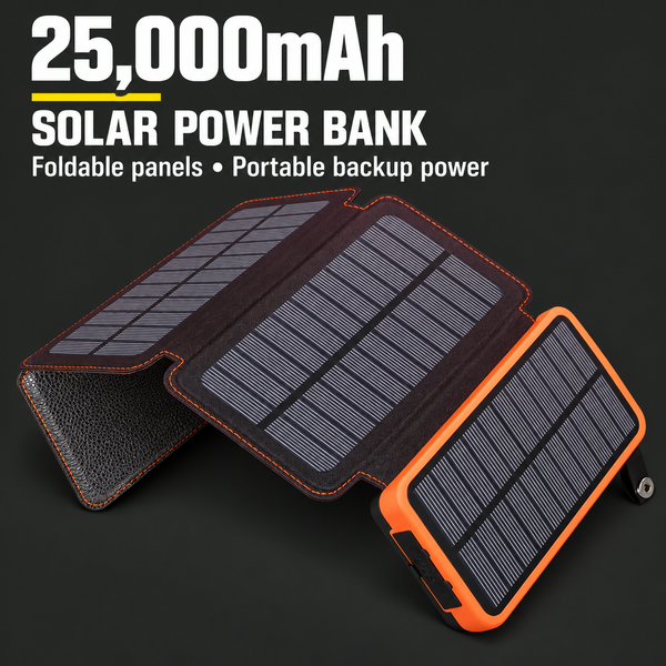 25000, mAh Rugged Solar Power Bank