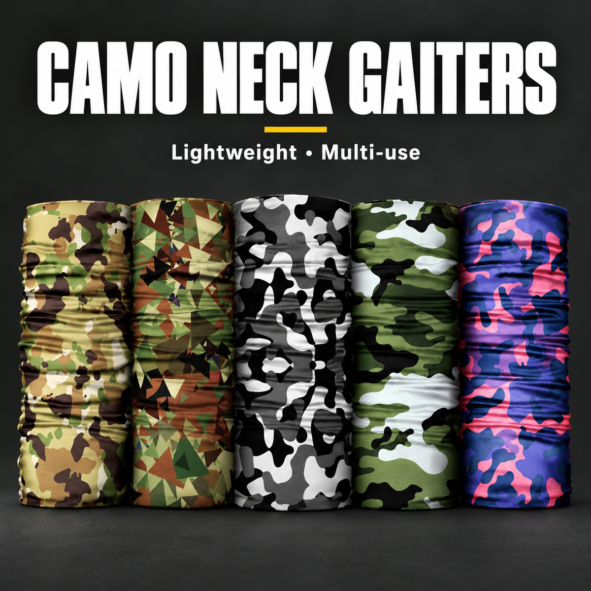 Lightweight Camo - Multi Use Neck Gaiters