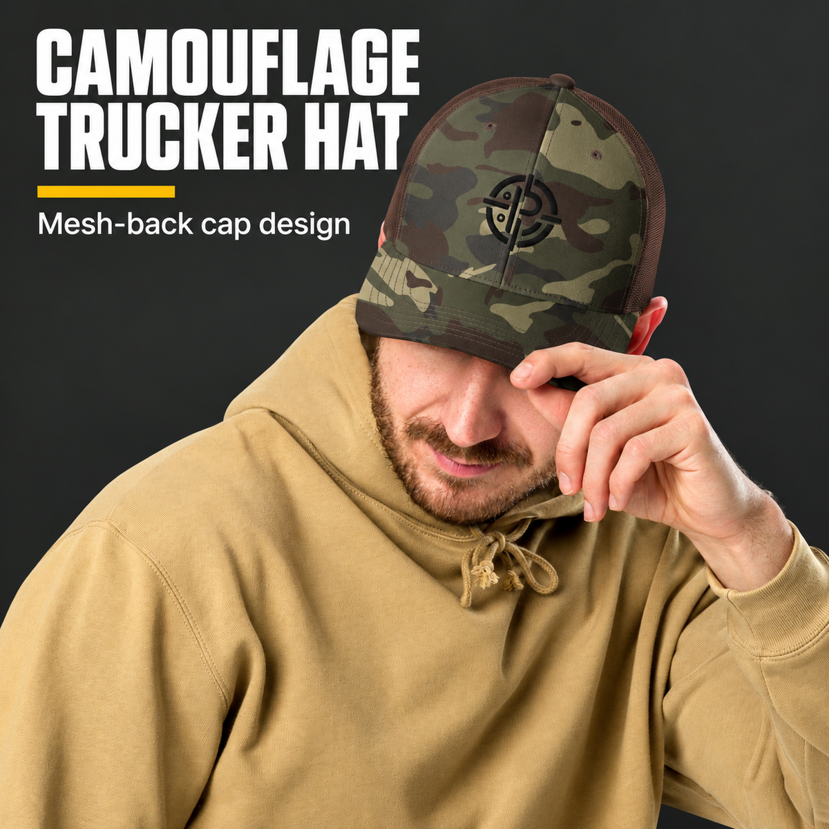 Camouflage trucker hat