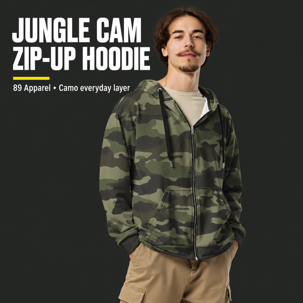89 Apparel - Jungle Cam - Premium Zip Up Hoodie