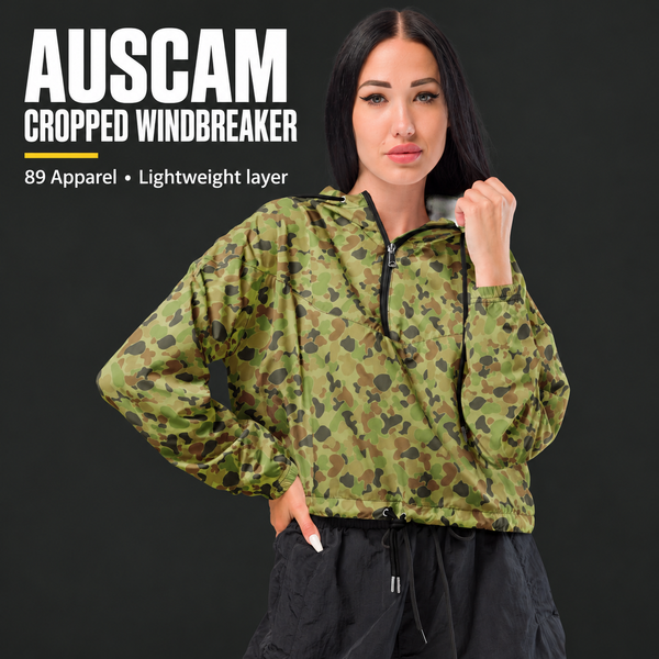 89 Apparel AusCam Women’s cropped windbreaker