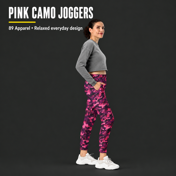 89 Apparel Pink Camo Joggers