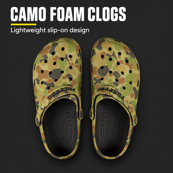 Camo EVA Foam Clogs — Lightweight Outdoor Slip-On Shoes