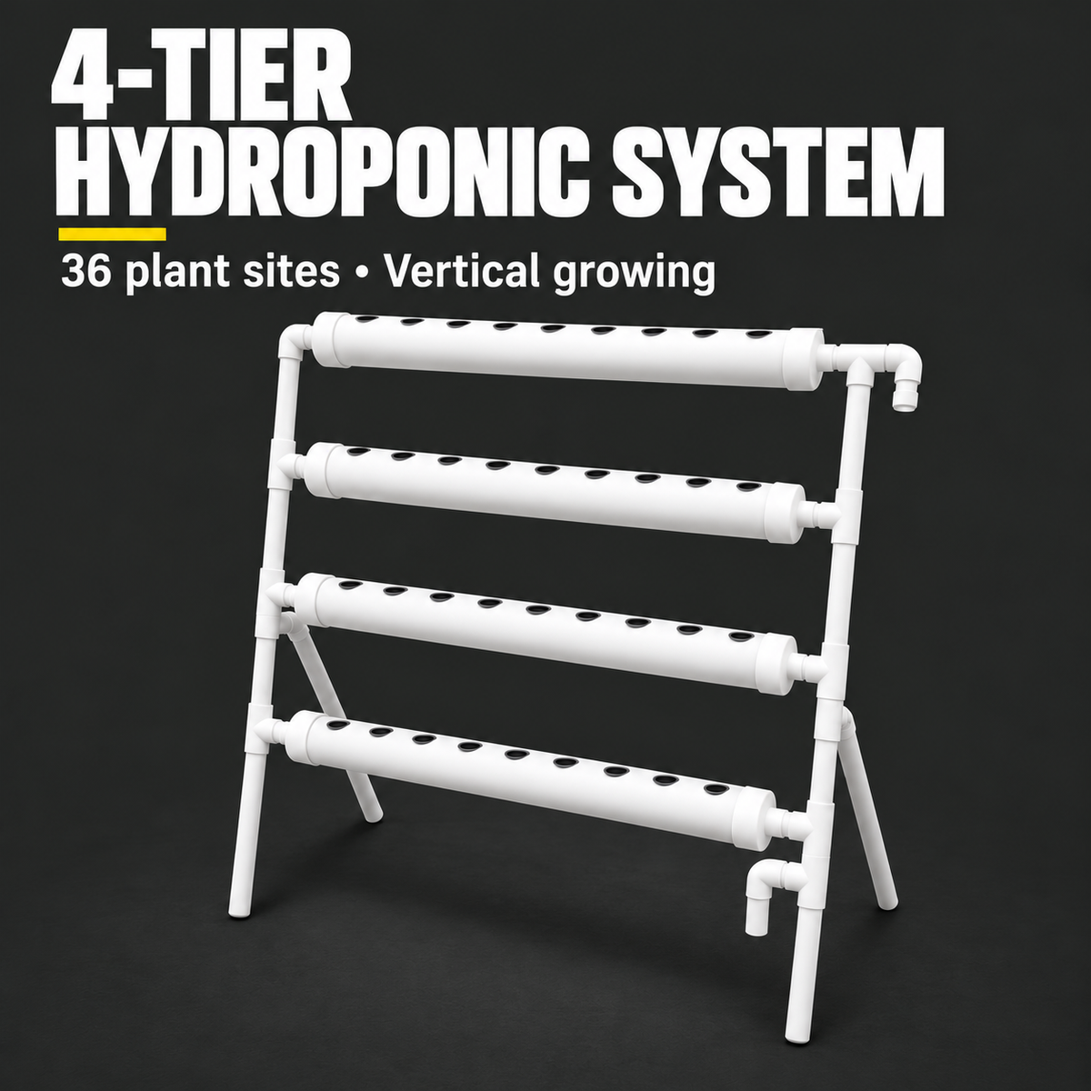 4-Tier NFT Hydroponic Grow System Kit