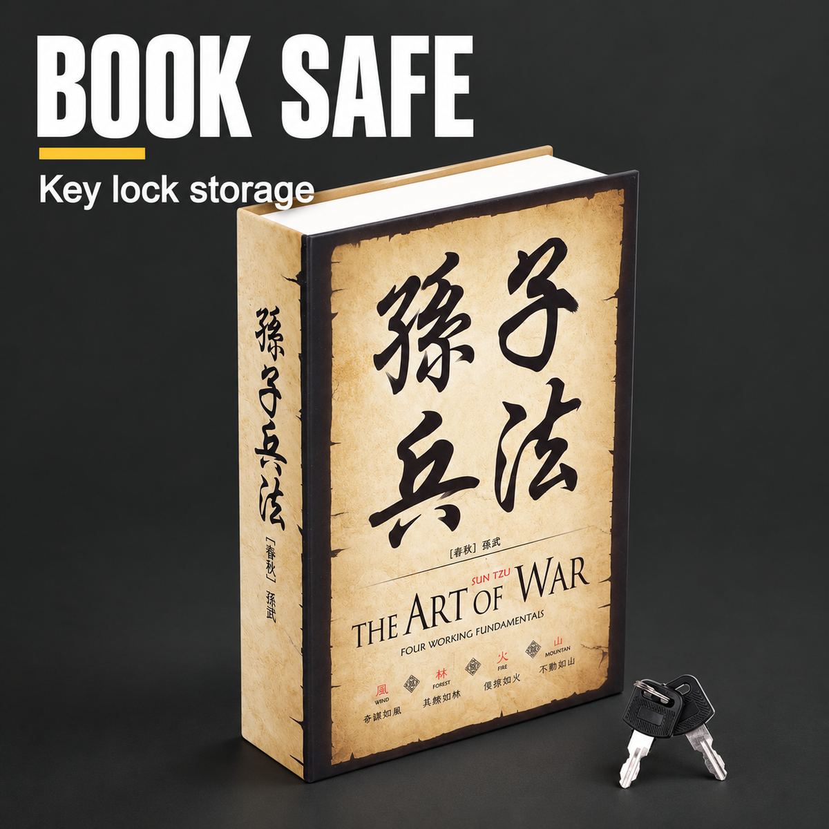 Diversion Book Safe Storage Box with Key Lock