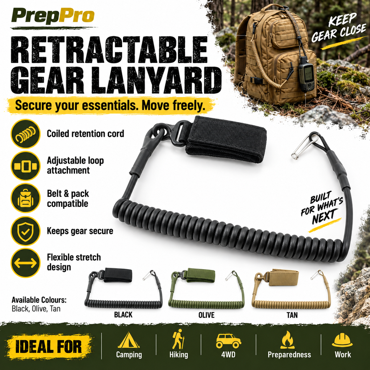 PrepPro retractable gear lanyard product overview