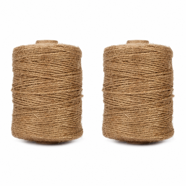 Natural Jute Twine - 2 x 152m Rolls (304m Total)
