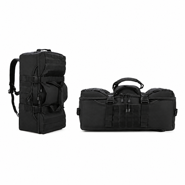 3-in-1 Duffle Bag Messenger Pack Military Tactical Backpack -Black
