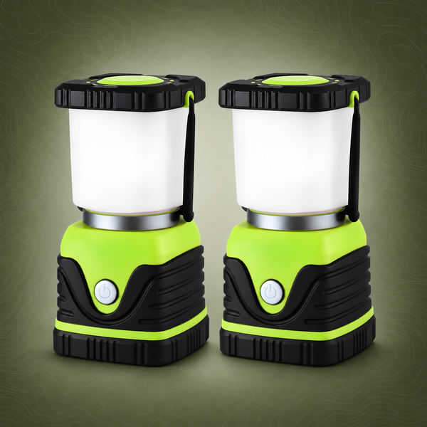 Weisshorn 2-Pack 1000 Lumen LED Camping Lanterns, IP44, Green