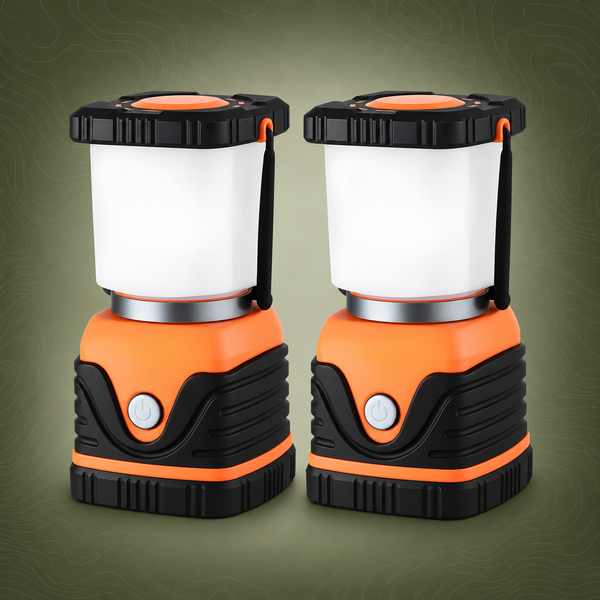 Weisshorn 2-Pack 1000 Lumen LED Camping Lanterns, IP44, Orange