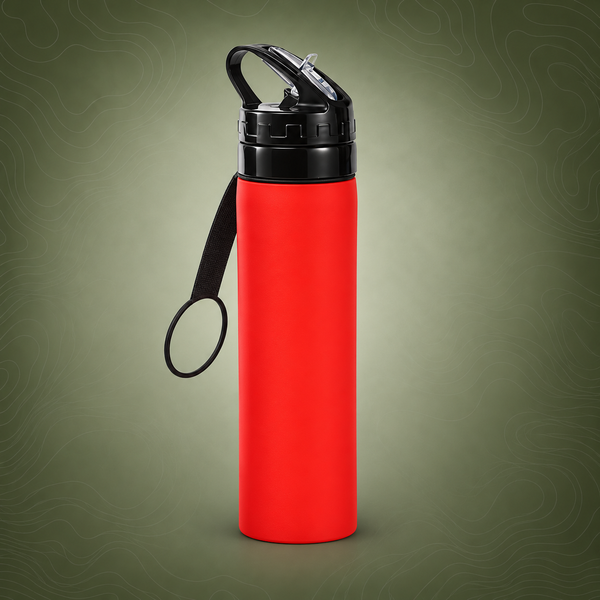 Collapsible Travel Water Bottle, BPA-Free, Red