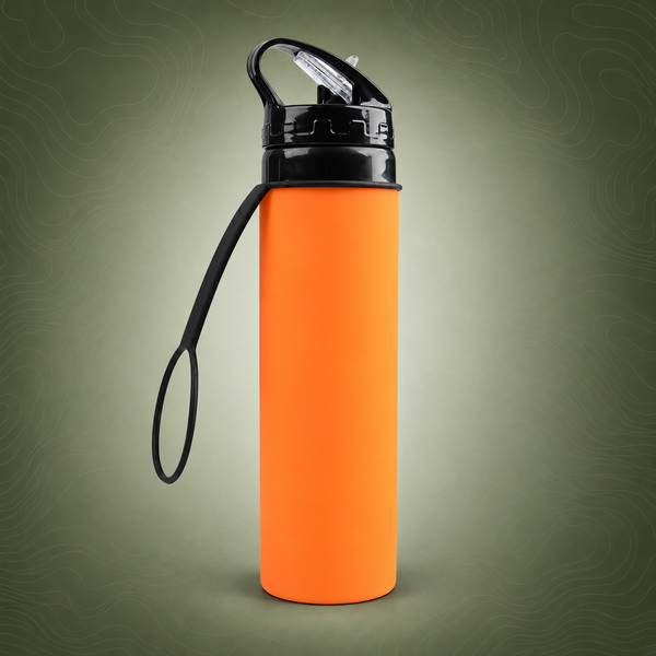 Collapsible Travel Water Bottle, BPA-Free, Orange