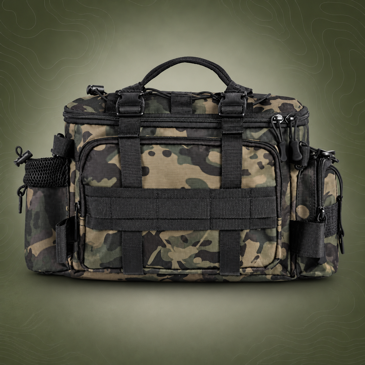 Camouflage Fishing Tackle Bag, Water-Resistant