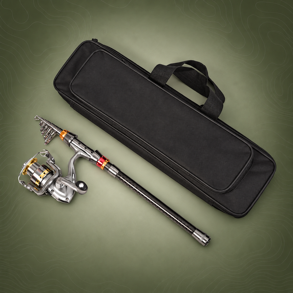Telescopic Carbon Fishing Rod & Reel Combo Full Kit