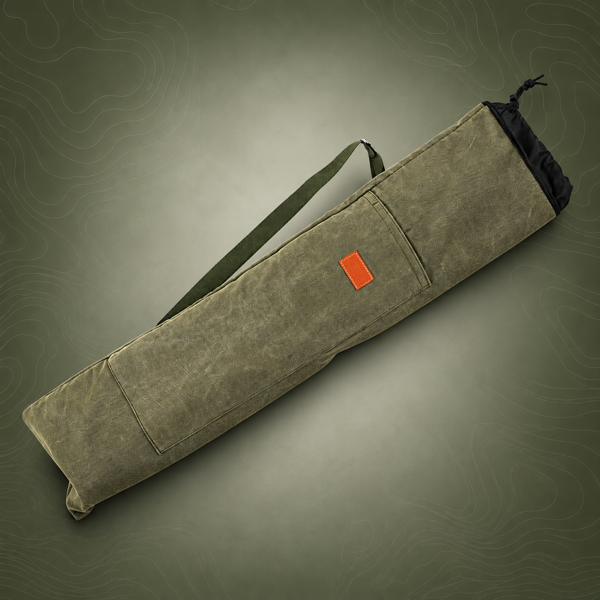 Folding Fishing Rod Case, 140cm, Green